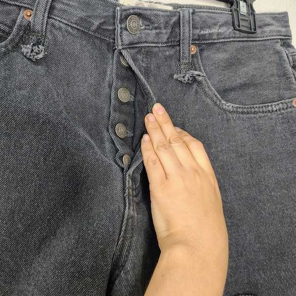 Women's Black Denim Shorts - Picture 11 of 14